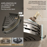 Etagere murale 1 lot de 2 pièces etagère d'angle murale de salle de bain double couche augmenter la hauteur et la largeur amovible