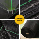1 pièce 4X50M PP tissu résistant à l'herbe tissu sol agricole noir respirant et perméable l'eau film couverture d'herbe agricole