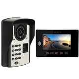 Sonnette de porte 7 pouces interphone et fonction de surveillance empreinte digitale mot de passe télécommande sonnette visuelle