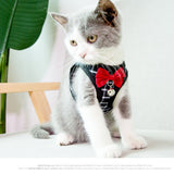 Petit chien harnais marche chien chat corde ensemble chat personnalité poitrine dos Traction corde mignon chat chien harnais