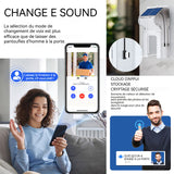 Sonnette sans fil 3600mAh sonnette visuelle à alimentation solaire 720x1280 qualité HD interphone vocal Wi-Fi 2,4G capteur PIR