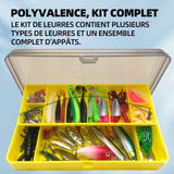 Leurres de péche a 373 pcs appâts artificiels appat avec crochets artificielle dur appât wobbler rotation appât de pêche artificiel