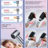 Thermal brush 1400W 5 en 1 peigne à air chaud faible bruit multifonctionnel avec 3 modes de vitesse du vent et de température