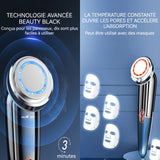 Dispositif de beauté 600mah ems 4 couleur modes lcd écran appareil massage visage appareil de beauté électrique coussin de massage