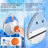 Nettoyeur de vitres magnétique double face 10-40mm 10 niveaux sortie d'eau automatique 73 coffrets cadeaux lave-vitre electrique