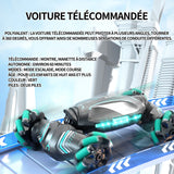 Voiture télécommandée 2,4ghz enfant rc voiture stunt avec contrôle gestuel musique et led jouet enfant cadeau pour filles garçons