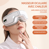 Masseur oculaire 3.4w pétrissage sous pression compresseur chaud à température constante tissu doux pour peau conception ergonomique