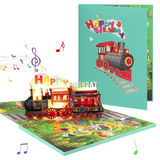 Cartes 3D 16 x 21 x 0,5 cm enveloppe et carte incluses vœux d'anniversaire musique et lumière cadeau pour un anniversaire Vert