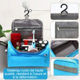 Trousse de toilette 25x13x14cm grande capacité rangement pratique à transporter fermeture éclair lisse imperméable pour voyages