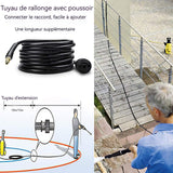Tuyau de nettoyage 15 m tuyau haute pression pour nettoyeur haute pression compatible avec les rondelles Karcher K2 K3 K4 K5 K6 K7