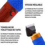 Tondeuse à tapis 12V tapis vitesse réglable tondeuse électrique pour tissage de tapis de bricolage lapins chiens et autres animaux