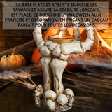 Bougeoir d'halloween bougeoir squelette gothique halloween bougeoir en résine effrayante en forme de tête de mort décoration blanc
