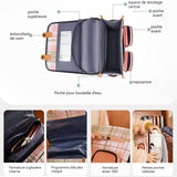 Sac à dos scolaire 36x33x17cm cartable d'étudiant réduction de la charge angleterre ultra-légère grande capacité rétro cartable