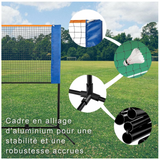 Filet de badminton 6,1 m filet de tennis portable filet de badminton exterieur avec grille pliante en acier au carbone durable