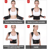 orrecteur de posture XL pénétration invisible redresse dos soutien dorsal correcteur de posture femme bretelles élargies réglables