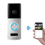 Portier visuel WiFi   Interphone visuel  Vision nocturne HD  Détection de mouvement PIR Sonnette à distance WiFi Angle de vue de 166