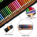 rayons de couleur 72 couleurs 20,5 x 10,5 x 10,5 cm ensemble de rideaux à stylos 6 coins huileux couleur assortie crayon crayon