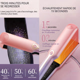 Lisseur cheveux LED 4 niveaux de réglage soins capillaires aux ions négatifs utilisation humide et sèche pour curling et lissage