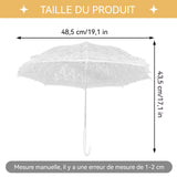 Parasol 8 baleines parapluie de mariage blanc parapluie accessoire en dentelle adapté à la photographie de décoration de danse