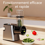 hachoir à viande Coupe-légumes double usage haute puissance 29 x 25,5 x 12,5 cm double vitesse réglable durable argenté Amovible