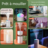 Humidificateur d'air Type-c Mini Humidificateur avec réservoir d'eau de 260 ml et 2 Mode Brume Réglable Portable pour Auto Maison