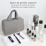 Trousse de toilette 27x8x18cm séparation sèche et humide peut être accrochée sac de rangement portable pour maquillage et toilette