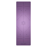 Tapis de yoga d'exercice grand 183x61cm en tpe antidérapant pliable pour exercice fitness gymnastique avec repères d’alignement