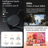 HDMI sans Fil 4K Double Bande 5G/2,4 G Mirascreen Dongle Compatible avec OS/Android/Windows Prend en Charge Miracast/DLNA/Airplay