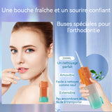 Nettoyer de dents rechargeable portable hydropulseur réservoir d'eau 200 ml étanchéité ipx7 4 buses facile à transporter orange