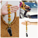 ordon 18x2,3cm lanière tressée pour téléphone portable porte-clés motif marguerite pendentif clé fleur confortable cadeau idéal