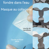 Patchs soin du visage Anti Nano collagène Design Doux et Respectueux de la Peau et Lavable pour Front Yeux Joues Bouche Poitrine