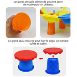 Table d'activité 44,5x44,5x37cm abs haute qualité conception multi-grille amovible rotation 360 degrés divers moules de modelage