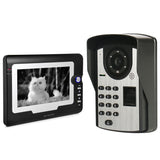 Sonnette de porte 7 pouces empreinte digitale mot de passe télécommande visible vision nocturne sonnette électronique étanche