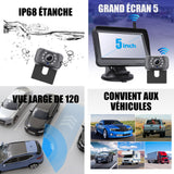 améra de recul coque ABS 5 pouces modèle 12v 1.3w feu stop universel caméra d'image de recul voiture sans fil caméra étanche IP68