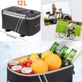 Sacoche Velo 12L 20x34x17cm Sac de rangement pour siège arrière de vélo étanche Sacoche arrière pour VTT équipement de cyclisme