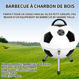 Barbecue à charbon 31cm barbecue à charbon de bois barbecue portable au charbon barbecue de bureau barbecue charbon de bois football