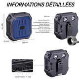 Enceinte bluetooth solaire vélo bluetooth 5.3 avec clip arrière enceinte portable haut-parleur bluetooth mini enceinte bluetooth