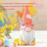 Lapin artificiel 23x9x5cm lapin de mousse artificiel herbe lapin de pâques décor de bureau à domicile petits objets decoratifs