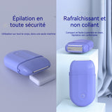 Rasoir electrique femme 500mAh mini epilateur electrique tête de coupe 3 en 1 pour visage corps tondeuse de précision epilateur