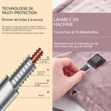 Couverture électrique 80x140cm 10W couverture châle électrique épaissie avec 3 modes de réglage de la température chargement USB