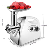 Hachoir à viande 32x18x27cm 300W ensemble 8PCS multifonctionnel hachage facile fonctionnement silencieux facile à nettoyer blanc