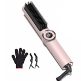 Brosse lissante pour cheveux 220V LCD affichage 5 niveaux de réglage utilisation humide sèche lisseur barbe homme peigne à lisser