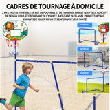 But de foot et support de basketball 2 en 1 pour enfants ensemble jouets intérieur et extérieur but de 88 cm ABS 88x45.5x115.5 cm