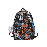 Sac à dos scolaire 42x30x13cm street super cool large capacity backpack letter print waterproof trend fashion schoolbag cartable