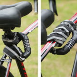 120CM E-Bike Chain 5-Digit Resettable Combination Lock with Reflective Strip Black Door Lock Verrouillage de porte noir