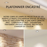 Spot LED 12PCS encastré  7W encastré rond plafonnier plat dimmable plafonnier 38degree blanc chaud non dimmableSpots de Plafond