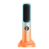Brosse lissante pour cheveux sans fil 35w portable avec base chargement magnétique 5 réglages de température affichage numérique