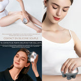 Masseur de tête 4 têtes de massage avec 3 vitesses masseur de tête masseur multifonction rechargeable à pétrissage et vibration