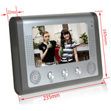 Sonnette de porte 7 pouces HD sonnette visuelle vision nocturne imperméable à la pluie IP55 1000 ligne interphone visuel un à un