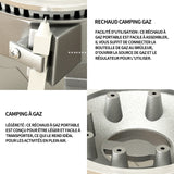 Réchaud à gaz 34cmx26cmx8.2cm  rechaud gaz rechaud camping gaz maison en plein air camping à gaz gaziniere camping portabilité
